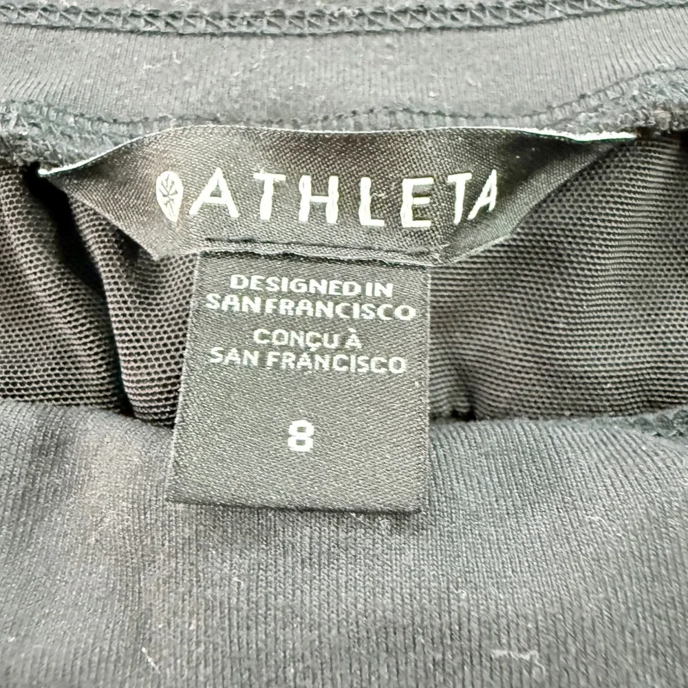 Athleta La Viva Jogger‎ Pants Black Ripstop Hiking Travel Size 8  Cargo Zipper